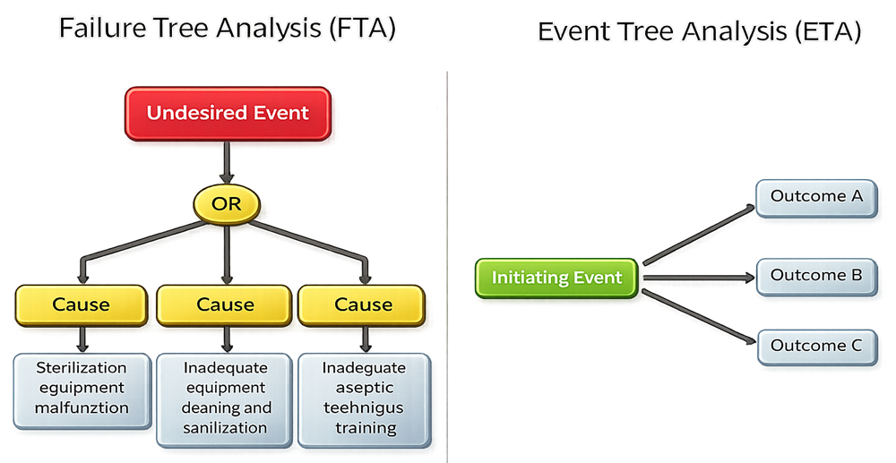 Failure Tree Analysis and Event Tree Analysis Comparison
